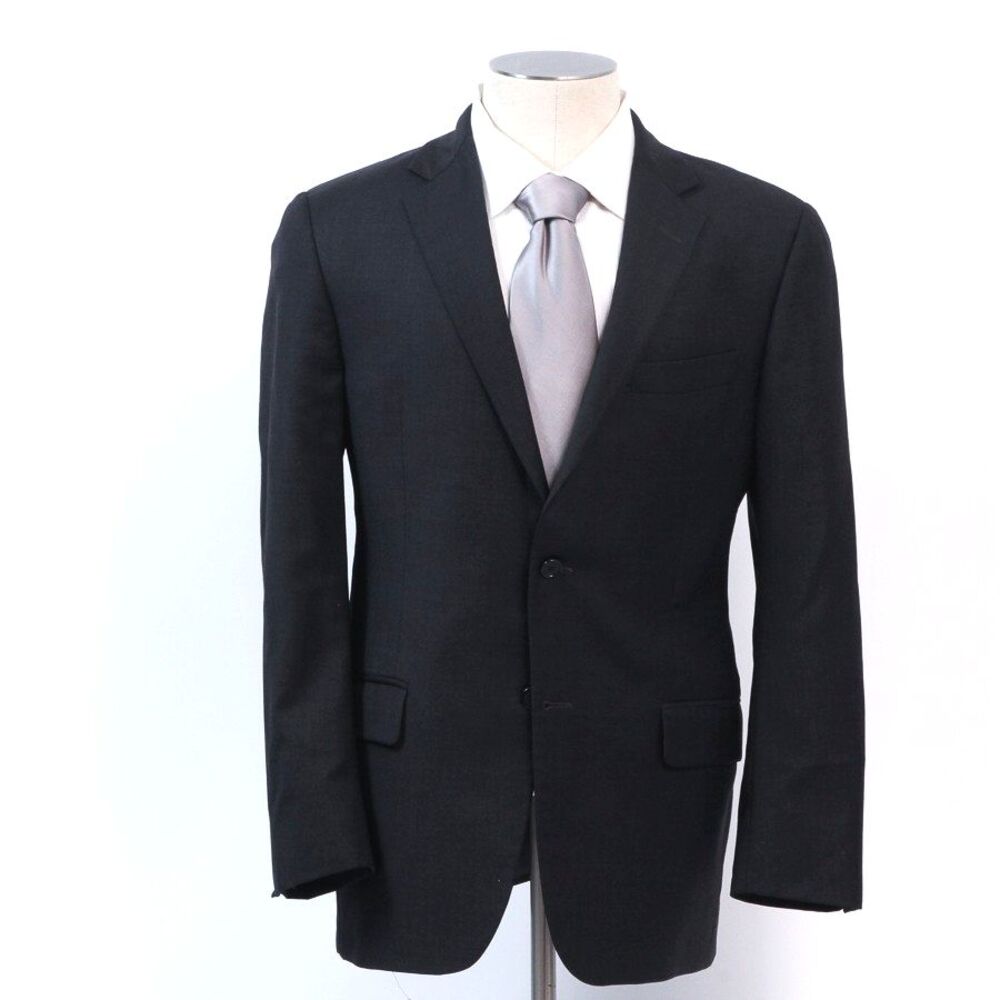 Hickey Freeman Blazer 40R Charcoal Gray Wool Jacket Suit Sport Coat Made in USA
